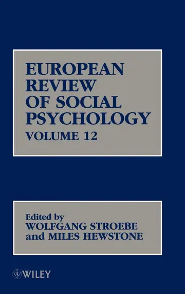 Cover of European Review of Social Psychology, Volume 12