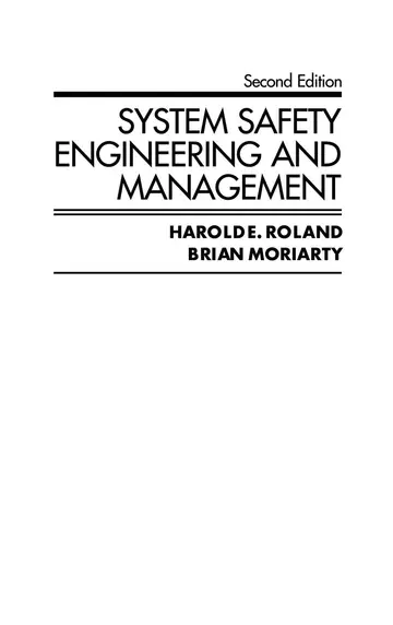 Cover of System Safety Engineering and Management
