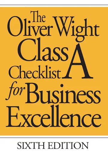 Cover of The Oliver Wight Class A Checklist for Business Excellence