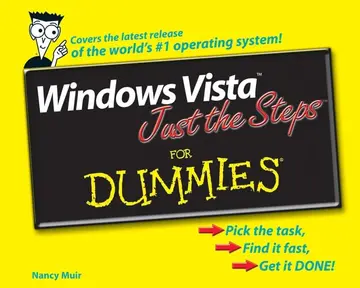Cover of Windows Vista Just the Steps for Dummies
