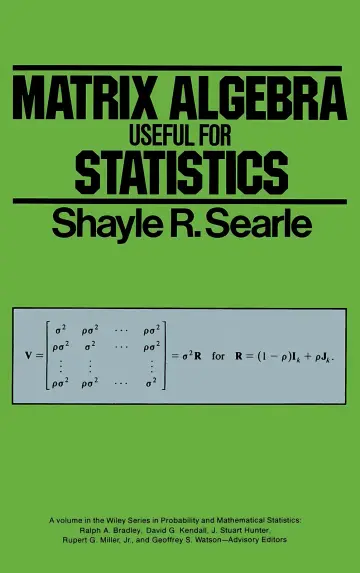 Cover of Matrix algebra useful for statistics