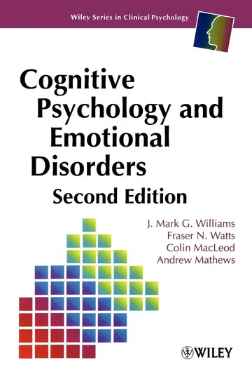 Cover of Cognitive Psychology and Emotional Disorders