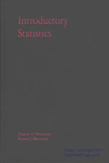 Cover of Wonnacott Statistics