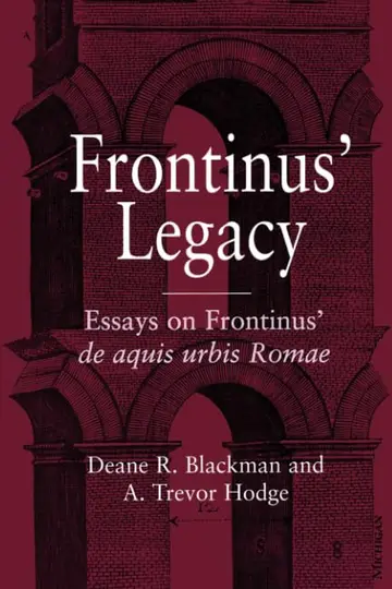 Cover of Frontinus' Legacy