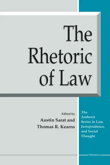 Cover of The Rhetoric of Law