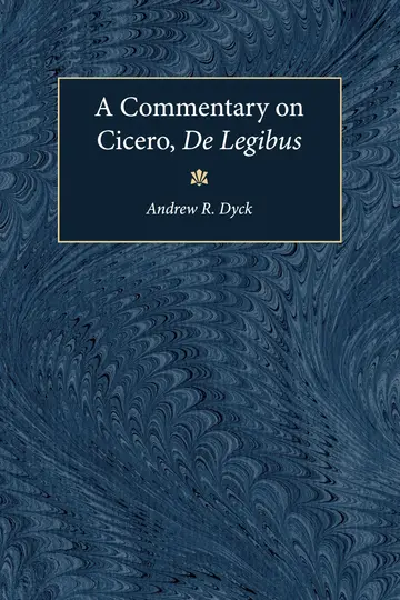 Cover of A Commentary on Cicero De Legibus