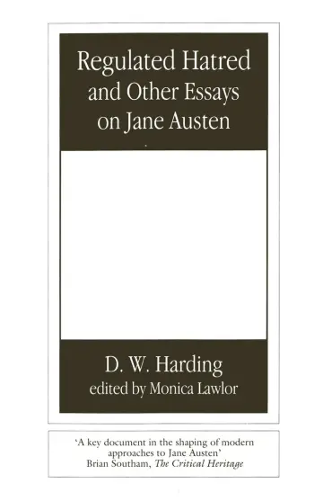Cover of Regulated Hatred and Other Essays on Jane Austen