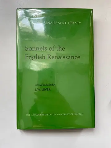 Cover of Sonnets of the English Renaissance