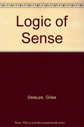 Cover of Logic of Sense