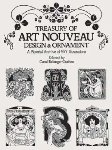 Cover of Treasury of Art Nouveau Design & Ornament