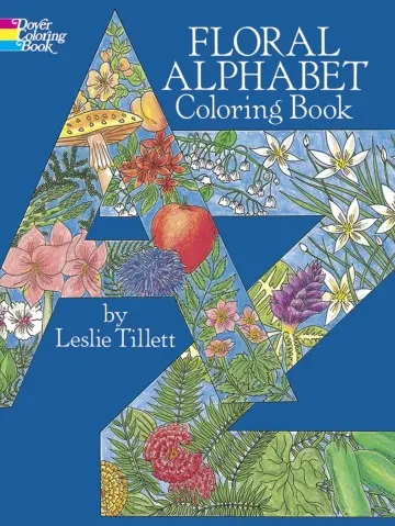 Cover of Floral Alphabet Colouring Book