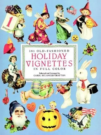 Cover of 381 Old-fashioned Holiday Vignettes in Full Color