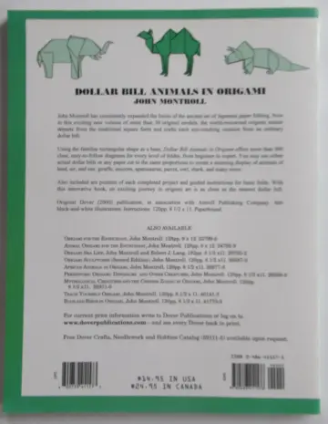 Cover of Dollar Bill Animals in Origami