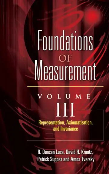 Cover of Foundations of Measurement Vol. 3