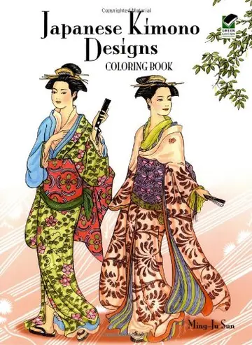 Cover of Japanese Kimono Designs Coloring Book