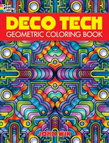 Cover of Deco Tech Geometric Coloring Book