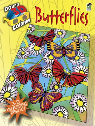 Cover of 3-D Coloring Book - Butterflies