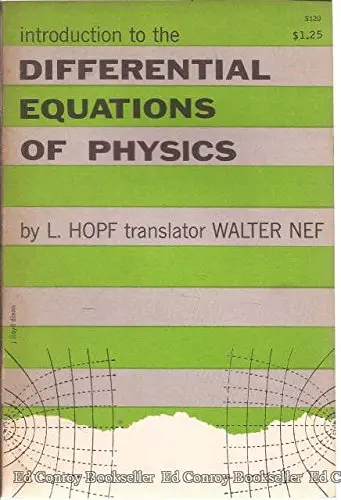 Cover of Introduction to the Differential Equations of Physics