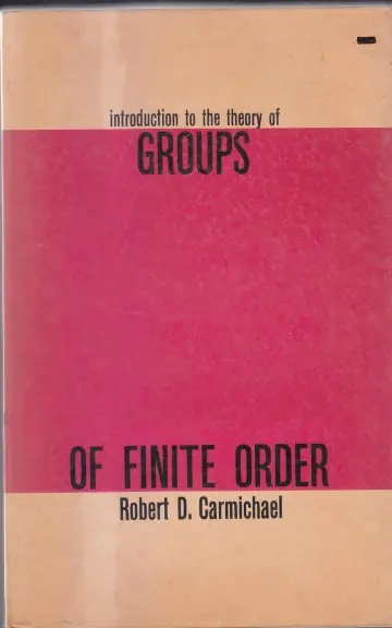 Cover of Introduction to the Theory of Groups of Finite Order