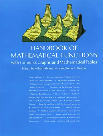 Cover of Handbook of Mathematical Functions