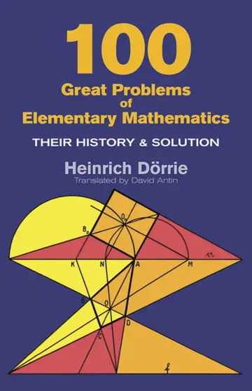 Cover of 100 Great Problems of Elementary Mathematics