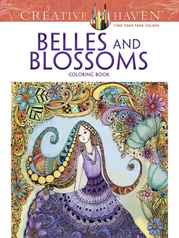 Cover of Belles and Blossoms Coloring Book