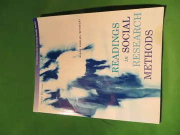 Cover of Readings in Social Research Methods