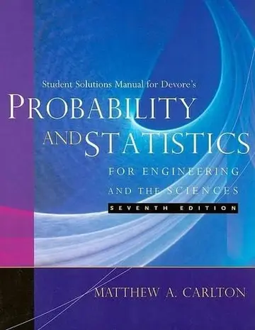 Cover of Student Solutions Manual for DeVore's Probability and Statistics for Engineering and the Sciences