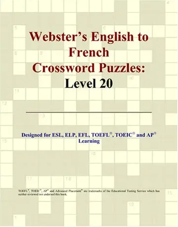 Cover of Webster's English to French Crossword Puzzles