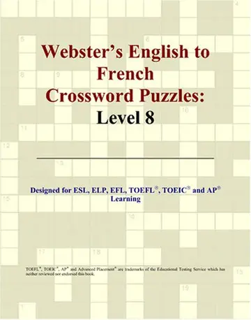 Cover of Webster's English to French Crossword Puzzles