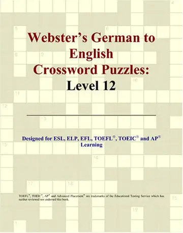 Cover of Webster's German to English Crossword Puzzles