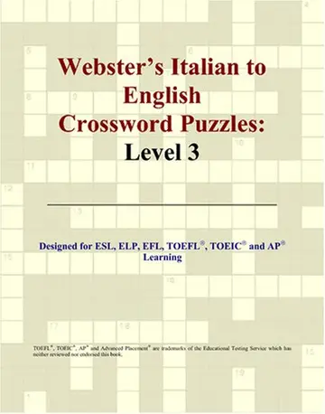Cover of Webster's Italian to English Crossword Puzzles