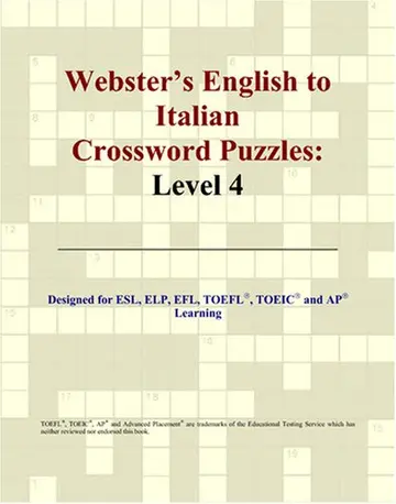 Cover of Webster's English to Italian Crossword Puzzles