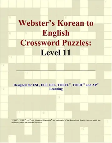 Cover of Webster's Korean to English Crossword Puzzles
