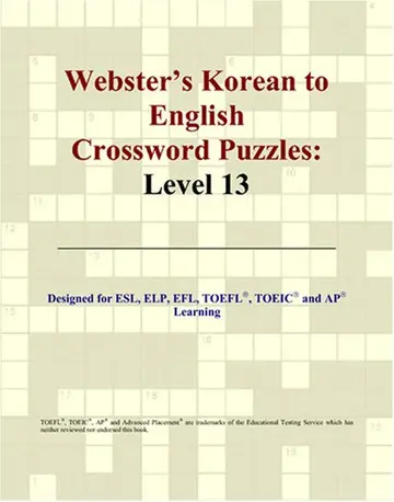 Cover of Webster's Korean to English Crossword Puzzles