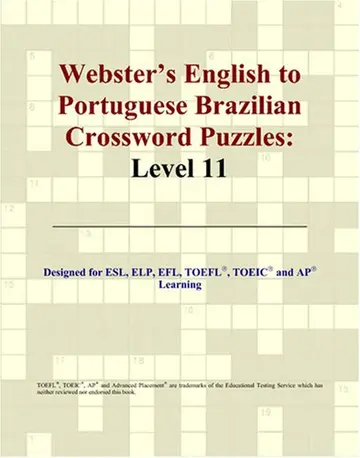 Cover of Webster's English to Portuguese Brazilian Crossword Puzzles