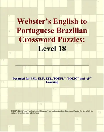 Cover of Webster's English to Portuguese Brazilian Crossword Puzzles