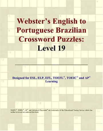 Cover of Webster's English to Portuguese Brazilian Crossword Puzzles