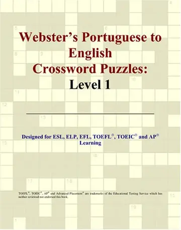 Cover of Webster's Portuguese to English Crossword Puzzles