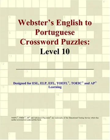 Cover of Webster's English to Portuguese Crossword Puzzles