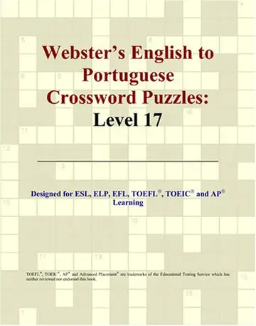 Cover of Webster's English to Portuguese Crossword Puzzles