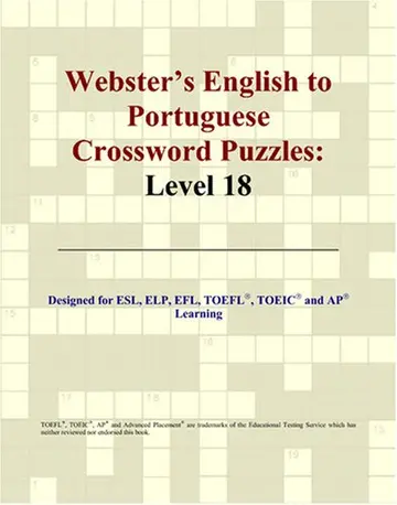 Cover of Webster's English to Portuguese Crossword Puzzles