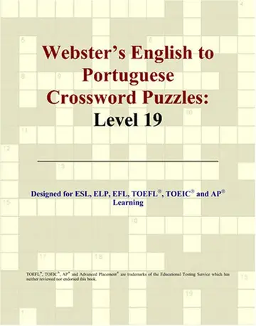 Cover of Webster's English to Portuguese Crossword Puzzles