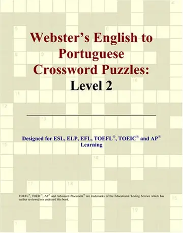 Cover of Webster's English to Portuguese Crossword Puzzles