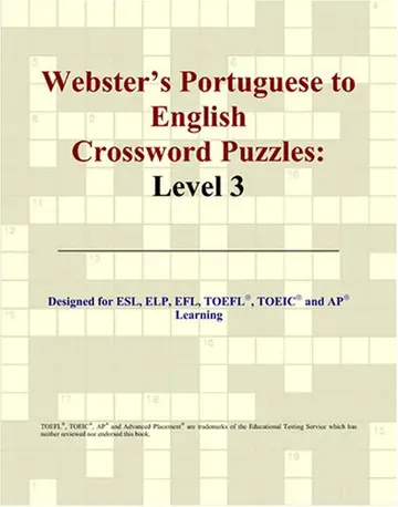 Cover of Webster's Portuguese to English Crossword Puzzles
