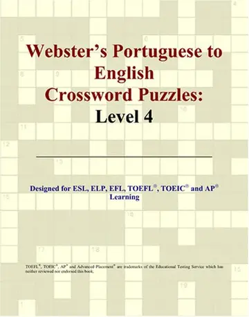 Cover of Webster's Portuguese to English Crossword Puzzles