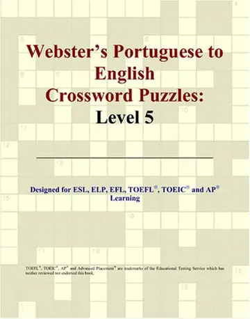 Cover of Webster's Portuguese to English Crossword Puzzles