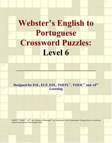 Cover of Webster's English to Portuguese Crossword Puzzles