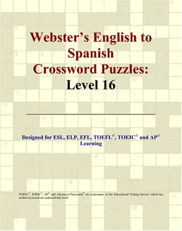 Cover of Webster's English to Spanish Crossword Puzzles