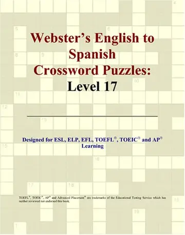 Cover of Webster's English to Spanish Crossword Puzzles